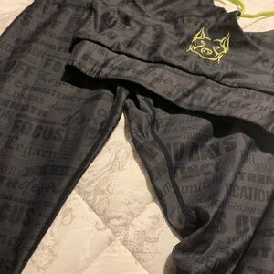 Women Black Graphic Leggings